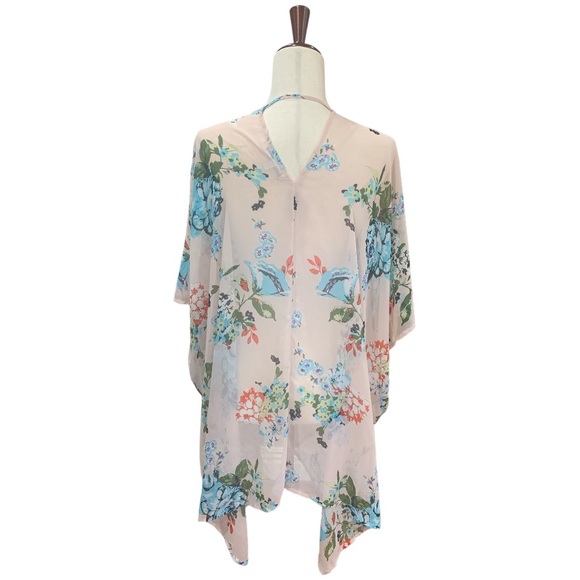 DANIEL RAINN Floral Open Front Kimono Size M/L - Picture 2 of 7